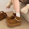 Winter Women Short Tube Warm Snow Boots Suede Comfort Warm Cotton Ankle Boots Trend Cold Resistant Women Short Boots Botas Mujer
