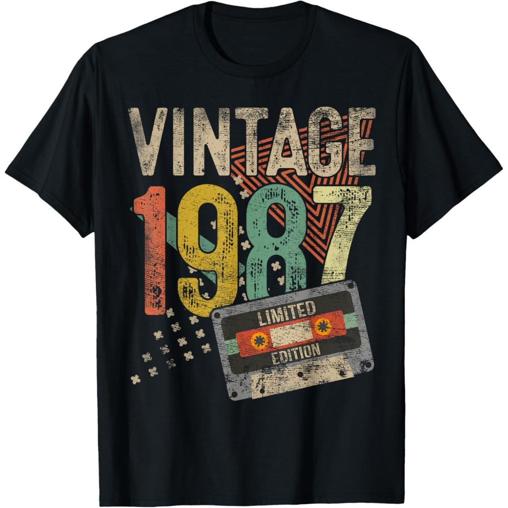 Vintage 1987 38th Birthday Gifts Men Women 38 Year Old T Shirts Humor Streetwear Tee Shirt Short Sleeve Unisex Loose Clothing