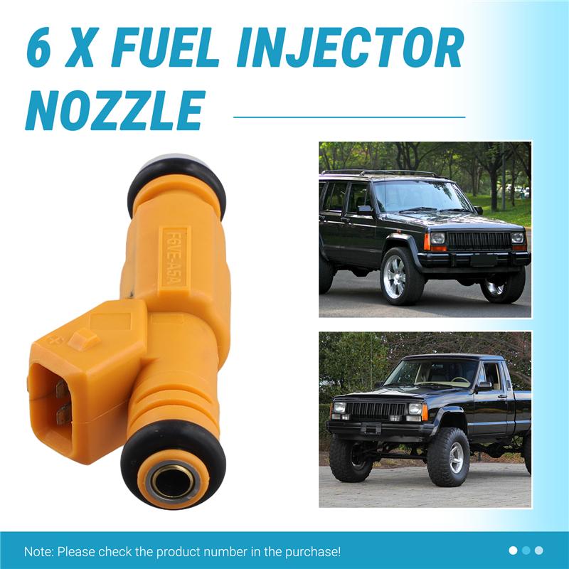 6PCS 0280155710 New Fuel Injector Nozzle For JEEP 87-98 CHEROKEE WRANGLER COMANCHE 4.0L