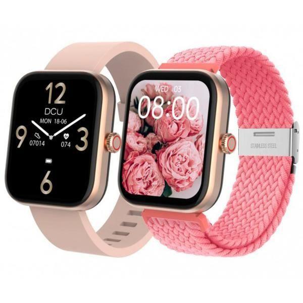 Chytré hodinky s kulatým ciferníkem 1,8" DCU Smartwatch Los Angeles s 1,8" dotykovým displejem, Bluetooth 5.3 konektivitou, 22 režimy