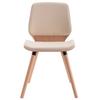 Dining Chairs 2 pcs Cream Coloured Faux Leather