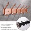 Wall-Mounted Black Aluminum Clothes Hook Rack