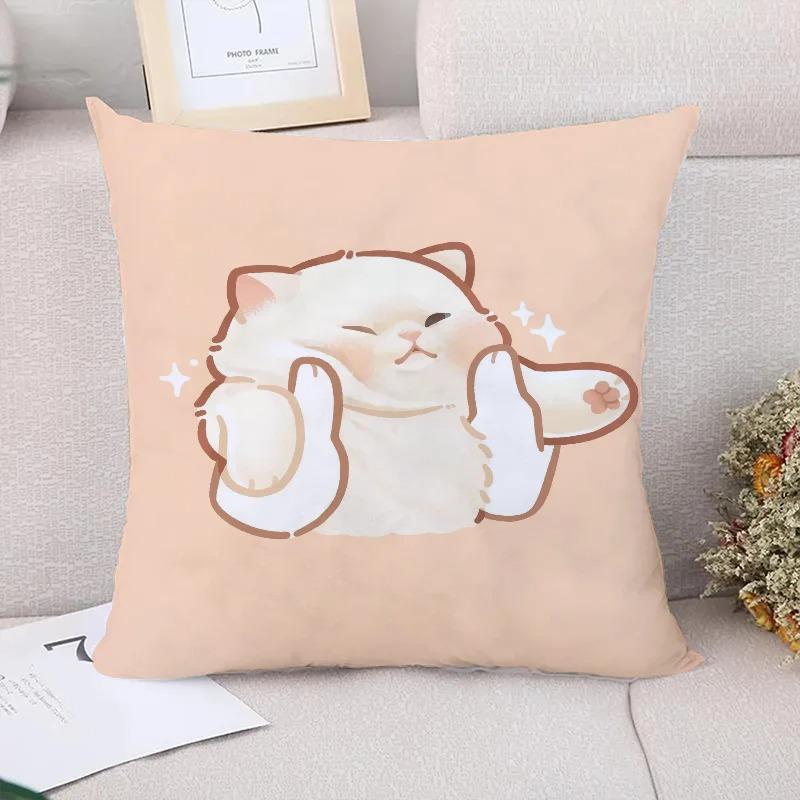 Cute Cat Decorative Pillowcase Living Room Office Home Pillowcase Car Ornaments
