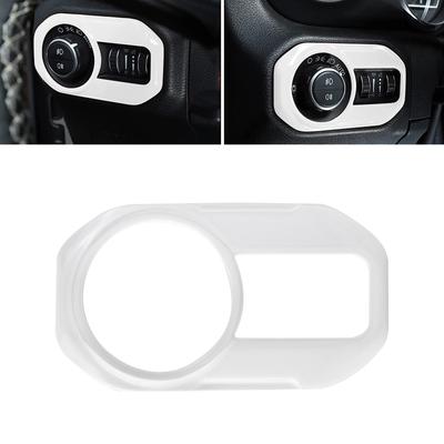 Car Headlight Lamp Switch Button Decoration Cover Trim Stickers for Jeep Wrangler JL 2018-2025, for Jeep Gladiator JT 2020-2025