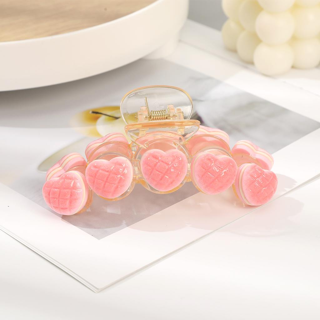 AWAYTR Cute Bread Flower Hair Claws Acrylic Hair Clips Crab For Girl Gift Hair Accessories Festival Headwear