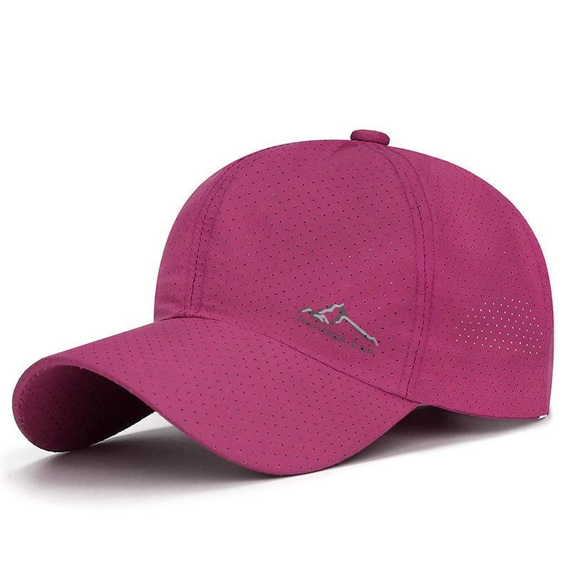 Breathable Mesh Quick-Dry Baseball Cap, Lightweight Outdoor Sports Hat with Mountain Logo for Men & Women