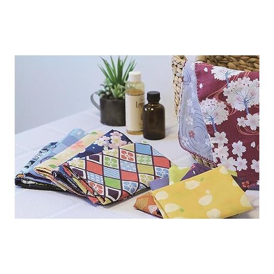 Styleneo Camellia Pattern Tenugui Towel, 88x34cm, 100% Cotton, Triple Gauze, Kyoto, Quick-Drying, Thin, Compact