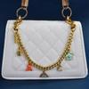 1Pc Shining Cartoon Keychain Bag Chain Colorful  Car Key Chain Metal Key Ring Exquisite Gifts Souvenirs Car Pendant
