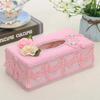 Rectangle Cloth Plastic Tissue Box Home Living Room Dining Table Decorate Lace European Style Originality Tissue Storage Boxes
