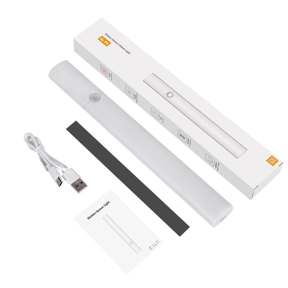 LED Bar Lights Ultra Thin Cabinet Light Motion Sensor Night Light  Rechargeable Wardrobe Cabinet Lights for Kitchen Bedroom