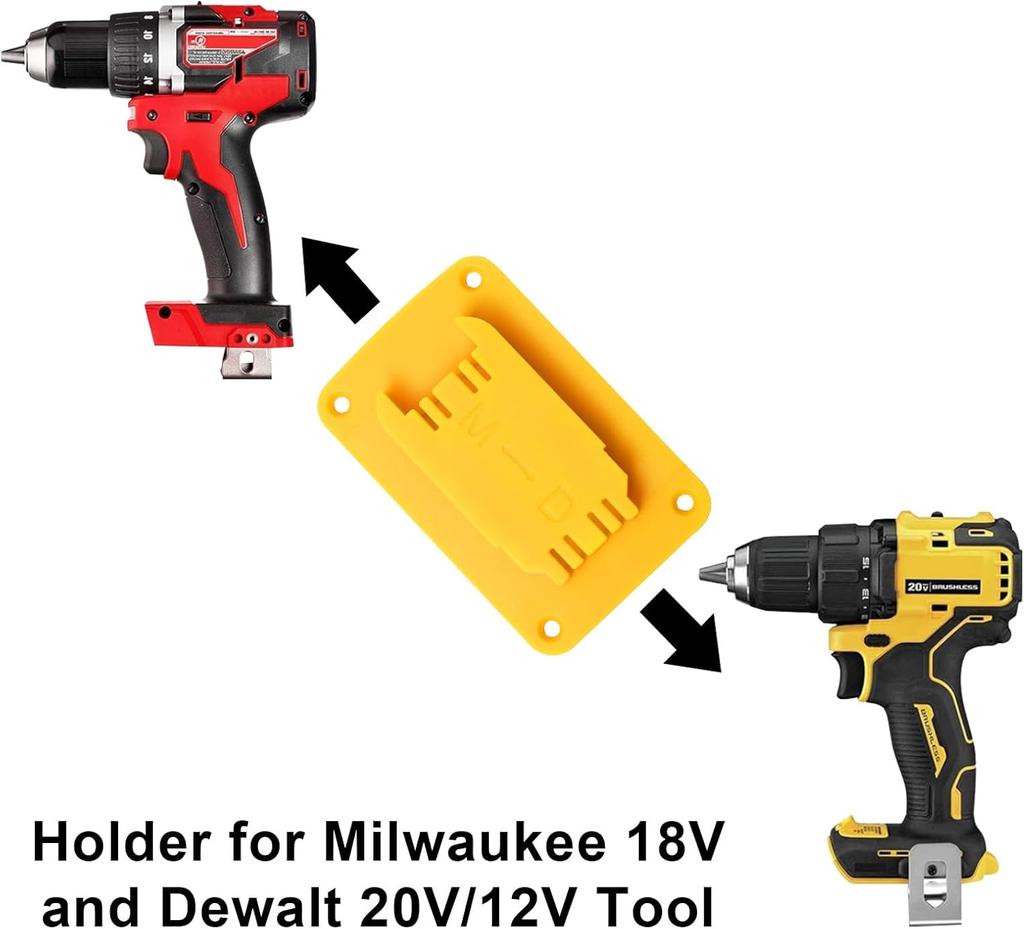 10Packs Tool Holders for Dewalt 20V Drill Mount Fit for Milwaukee M18 Tools