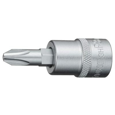 TONE Schraubendreher-Bit-Steckschlüsseleinsatz 3H-P3 9,5 mm (3/8 ") (+)Nr. 3