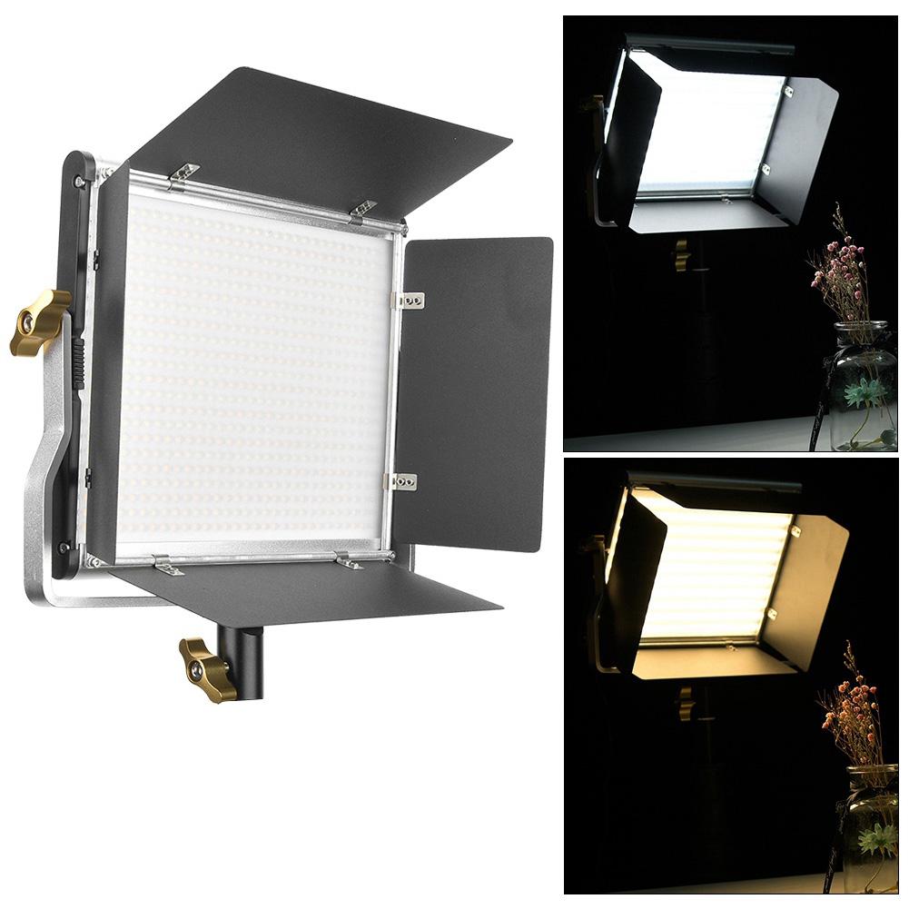 VBESTLIFE LED Video Light 3200 5600K Bi Color CRI 95+ Dimmable with Barn Door