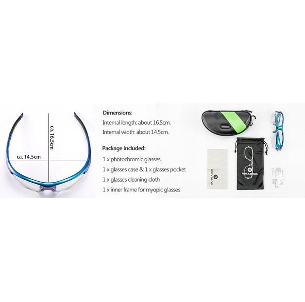 Fahrradbrille Rockbros 10069 photochromatisch UV400