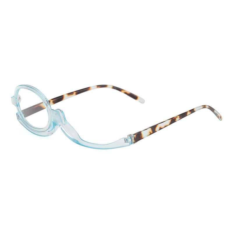 Women Portable Magnifying Rotating Makeup Glasses Flip Down Lenses Colourful Frame Cosmetic Readers Diopter +1.0~+4.0