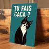 1PC 2D Flat Creative Fun Iron Painting Plaque Home Decoration Kitchen Wall Pendant Farm Animal Themed Humorous Slogan Wall Decor