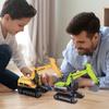 Remote Control Excavator Toys For Boys,16 Channel Speed Control RC Excavator Construction Toys With Metal Shovel & Light,Simulated ,Christmas Birthday