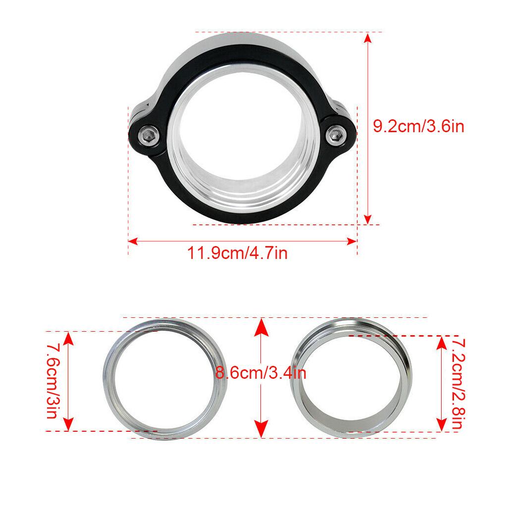 Aluminum Alloy 76mm Exhaust V Band Clamp Turbo Exhaust Pipe Vband Clamp With Flange System Assembly