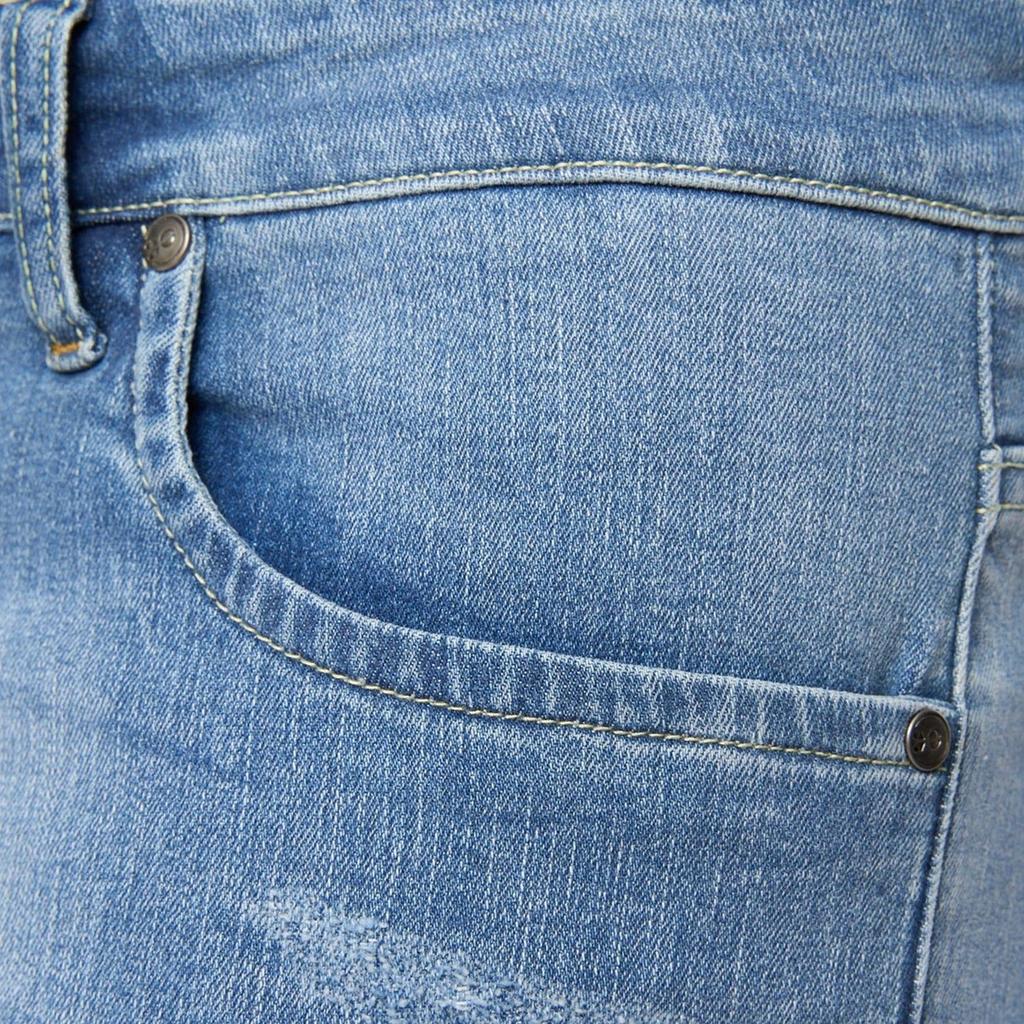 Crosshatch Mens Riptrey Abraised Denim Scratch Shorts