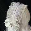 Lace Bowknot Hairband with Angel Wing Anime Theme Event Lace Ruffle Trim Headband For Roleplay Parties And Costume