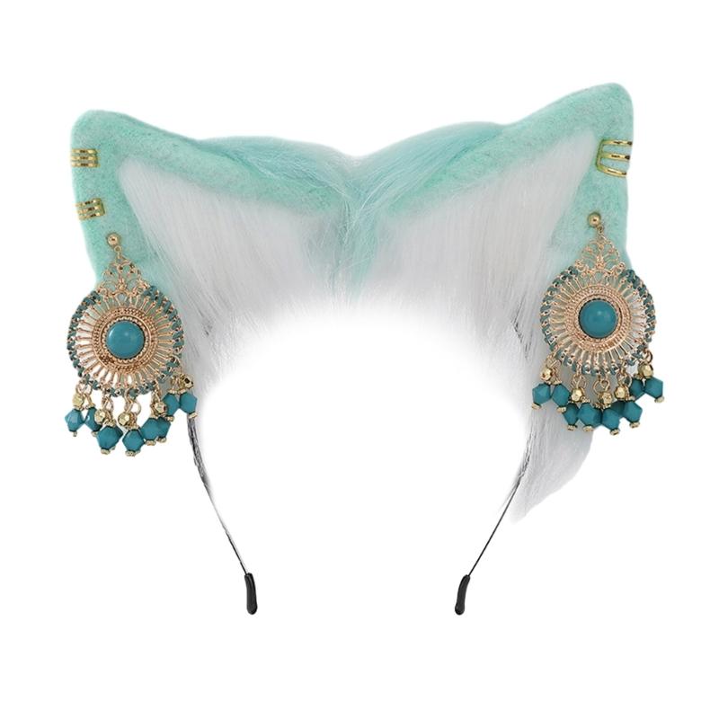 Sexy Foxes Bunny Ear Headband Lolita Cosplay Beast Ears Hair Hoop Anime Cosplay Props Furry Masquerade Party Costume Hairband