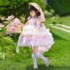 Lolita Girls' Princess Dress Summer New Flower Fairy Dress Children's Super Fairy Monet Garden Birthday Dress