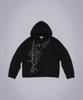 Jeidideuleondeon (M) Tattoo Zip Knit Hoodie Black