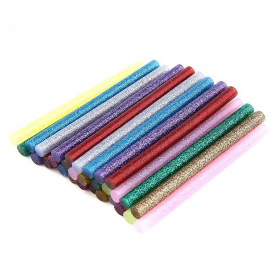 30Pcs/Set Glue Stick Adhesive Easily Use Tasteless Light Colorful Glue Gun Sticks for DIY