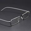 May Flower Metal Anti-Blue Light Reading Glasses Men Half Frame Prescription Eyeglasses Male TR90 Eyewear With Case óculos +1.75