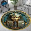 Egyptian symbolism Compass Circular Rug - Office Decorative Carpet For Living Room Bedroom Door Mat Floor Rug Computer Chair Area Rug