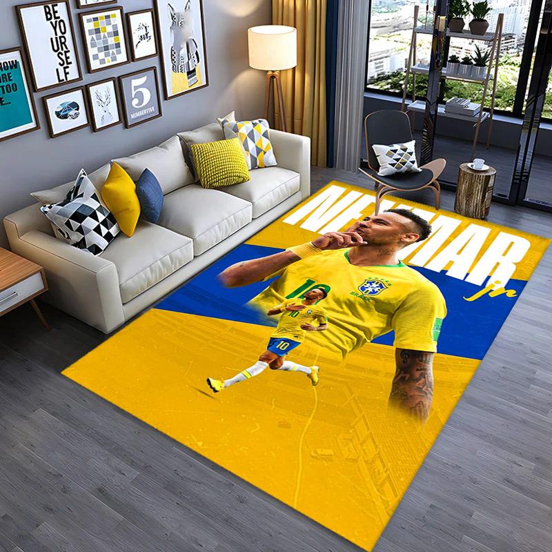 Brazilian Football Glory carpet Living room and bedroom mats printing Protective pad Room Office chair cushion