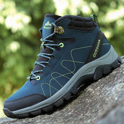 Herren Kletterschuhe High Top Baumwolle Warm Bequem Paare Trekking Sportschuhe Groß Rutschfest Abriebfest Bergschuhe