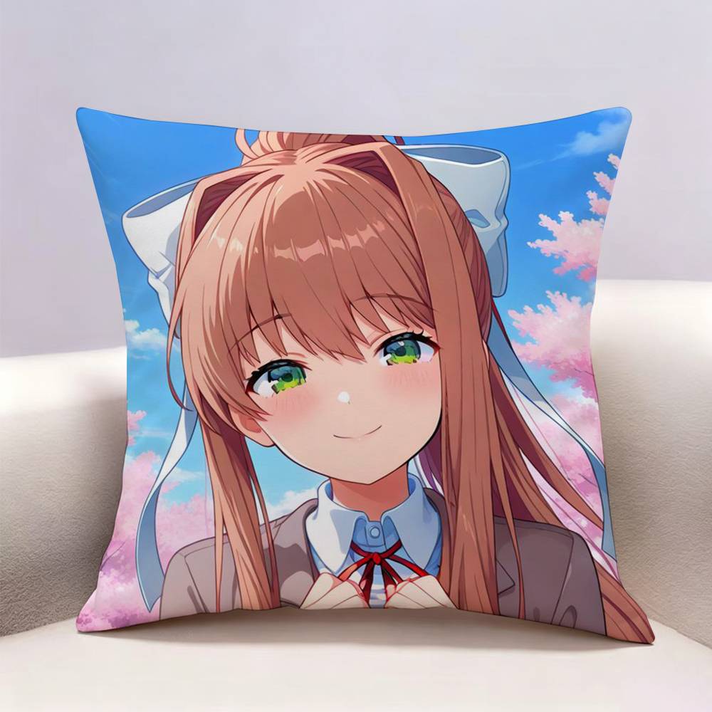 DDLC Monika Doublesided print Pillow Case Cushion Cover Throw Pillow Case For Car Sofa