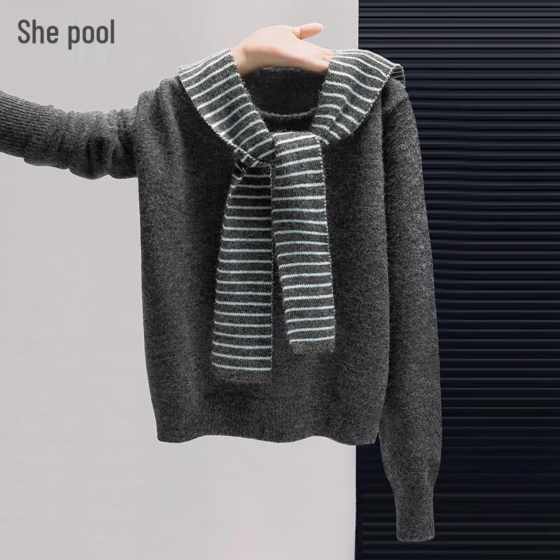 

Women s Elegant Loose Fit Plush Knit Sweater One Size