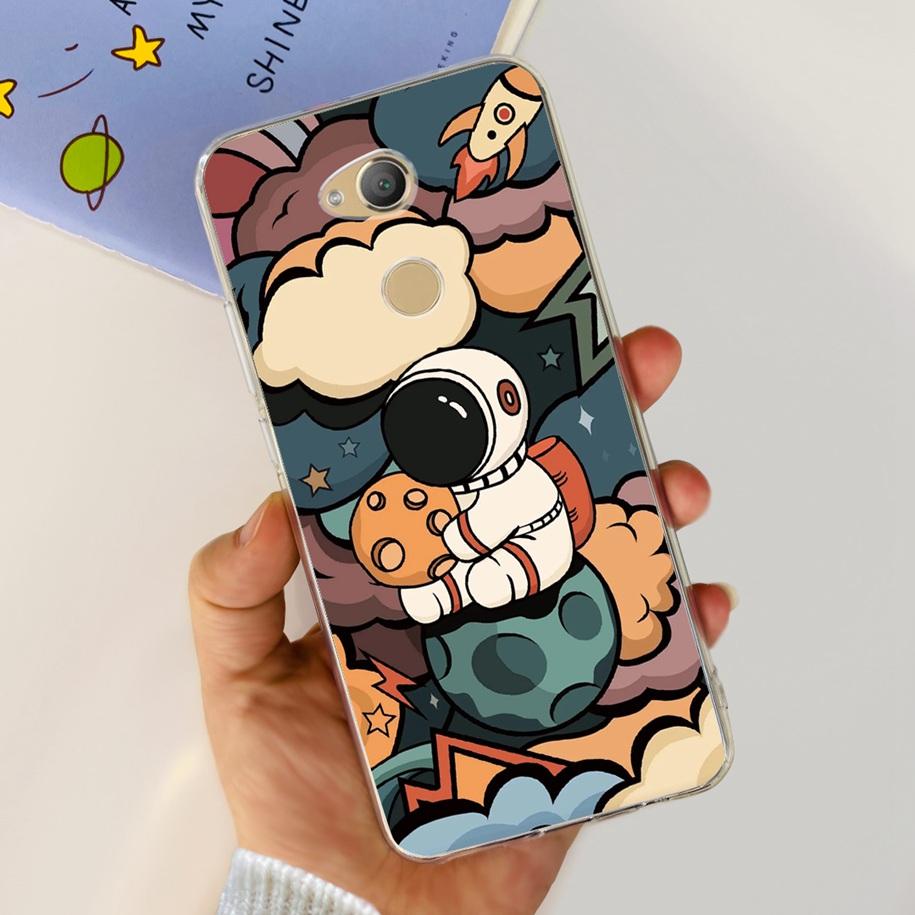 For Sony Xperia XA2 XA 2 Case H3113 H3123 H3133 H4113 Cover Cute Astronaut Silicone Soft Fundas For Sony Xperia XA2 Ultra Hoesje