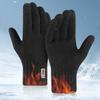 Men's Knitted Gloves Winter Windproof Riding Touch Screen Gloves Camel Fleece Warm Student Gloves