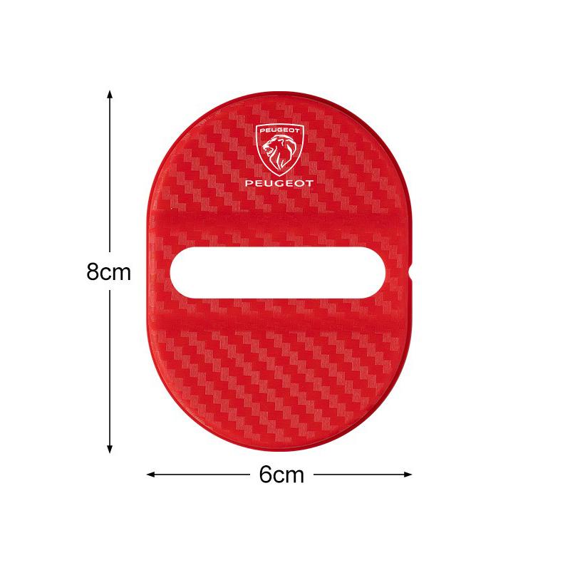 4pcs Car Door Lock Protective Cover Cushion Rust Sleeve For Peugeot 207 3008 206 208 308 307 407 508 2008 5008 107 106 Stickers