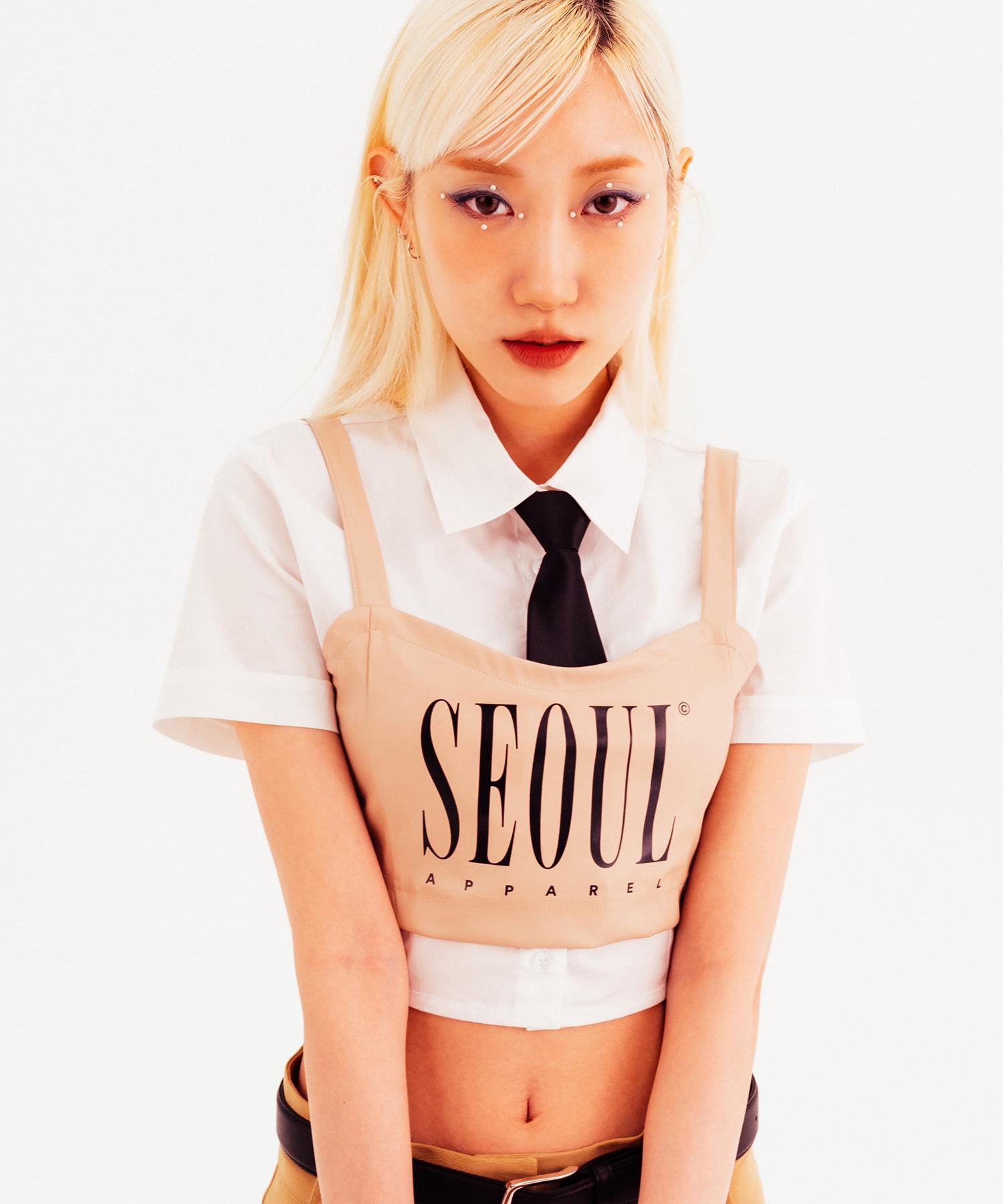 Seoul Apparel Logo Basic Bustier (Beige) Beige/Free