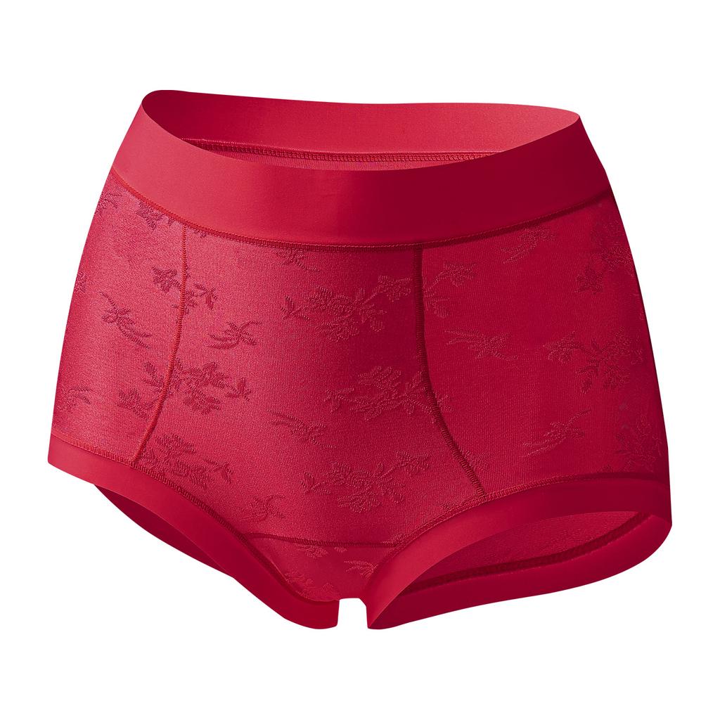 Damen Frühling Sommer Neu Chinesisch Relief Jacquard Dünn Sexy Atmungsaktiv Po-Hebend Bauch Hohe Taille Spurlos Unterwäsche