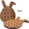 Easter Deviled Egg Platter Holder Container Charcuterie Board Tray for Gatherings Holiday