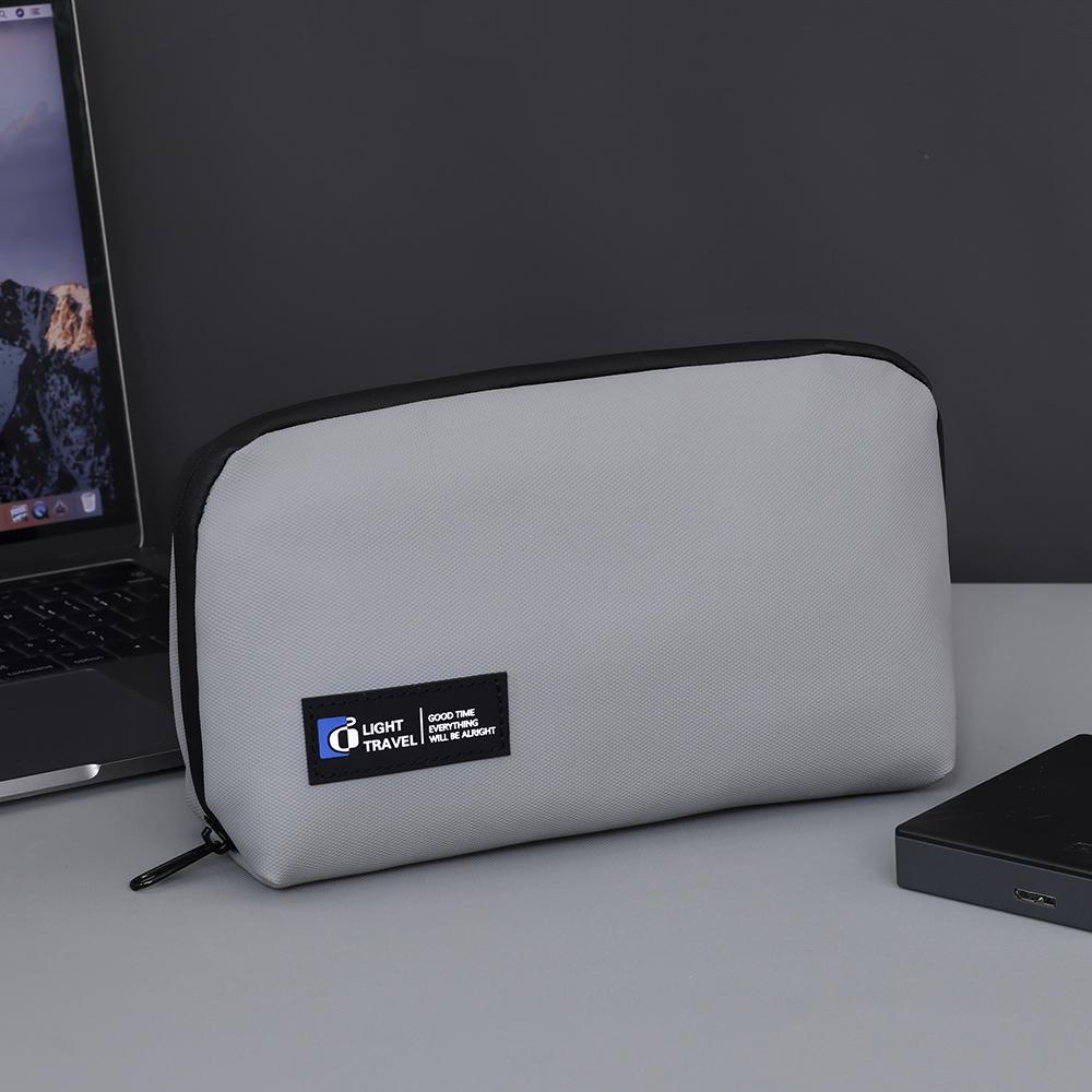 

Wire USB Cable Organizer Bag Travel Earphone Powerbank Data Lines Storage Pouch Large Capacity Mouse Cable Bag серый