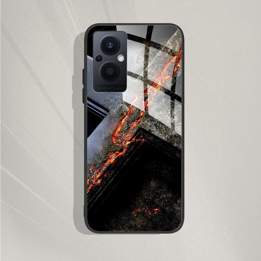 Per OPPO Reno 8 Lite 5G Custodia Cover Reno 7Lite Paraurti per Telefono Custodia in Vetro Temperato Per OPPO Reno7 Lite / Reno8 Lite Fundas Capa