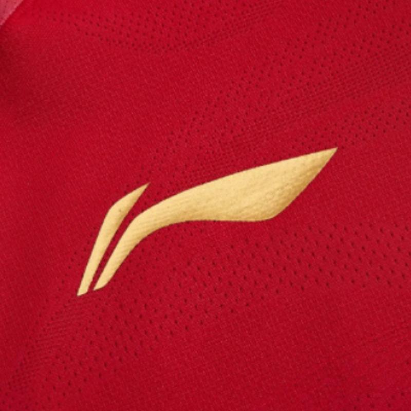 Li Ning Badminton Jerseys Unisex Vermilion V Neck Moderate AAYV148-3