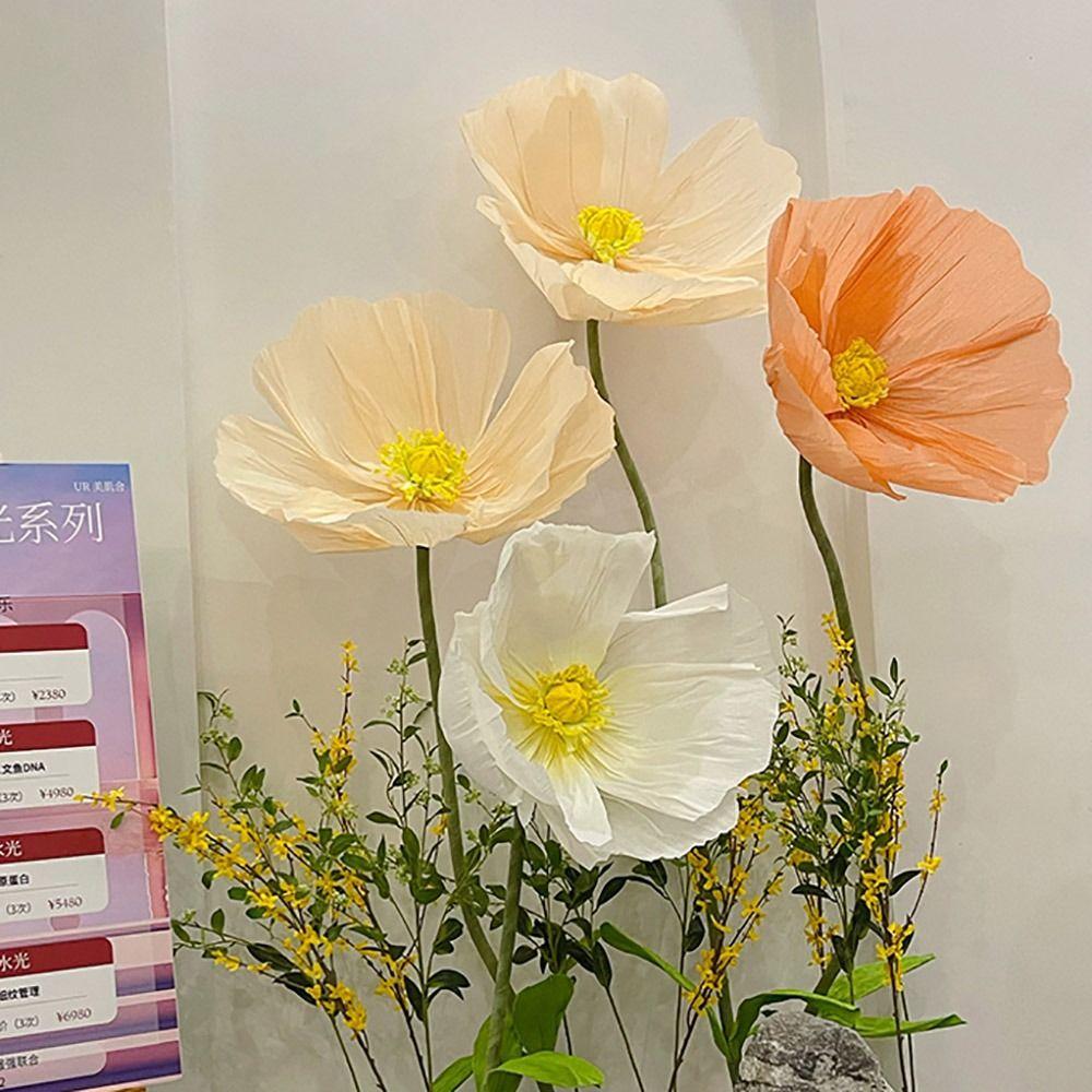 New 60cm Simulate Giant Flower Paper giant Fake Flower Head Simulated Flower Photography Props Window Show