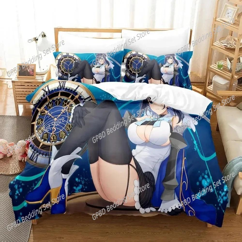 Comforter 3D Print Anime Ouro Kronii Bedding Set Bedroom Soft Modern S Comefortable Kids And