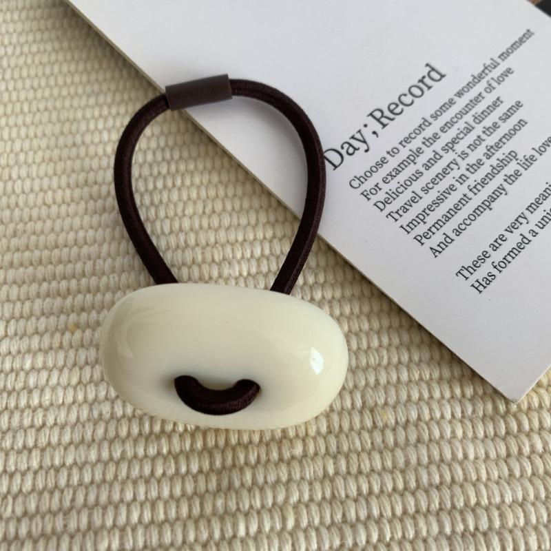 Fashion Hair Ties Women High Elasticity Hair Rubber Band Elegant Solid Color Resin Hair Ties Girls Hair Accessories  New