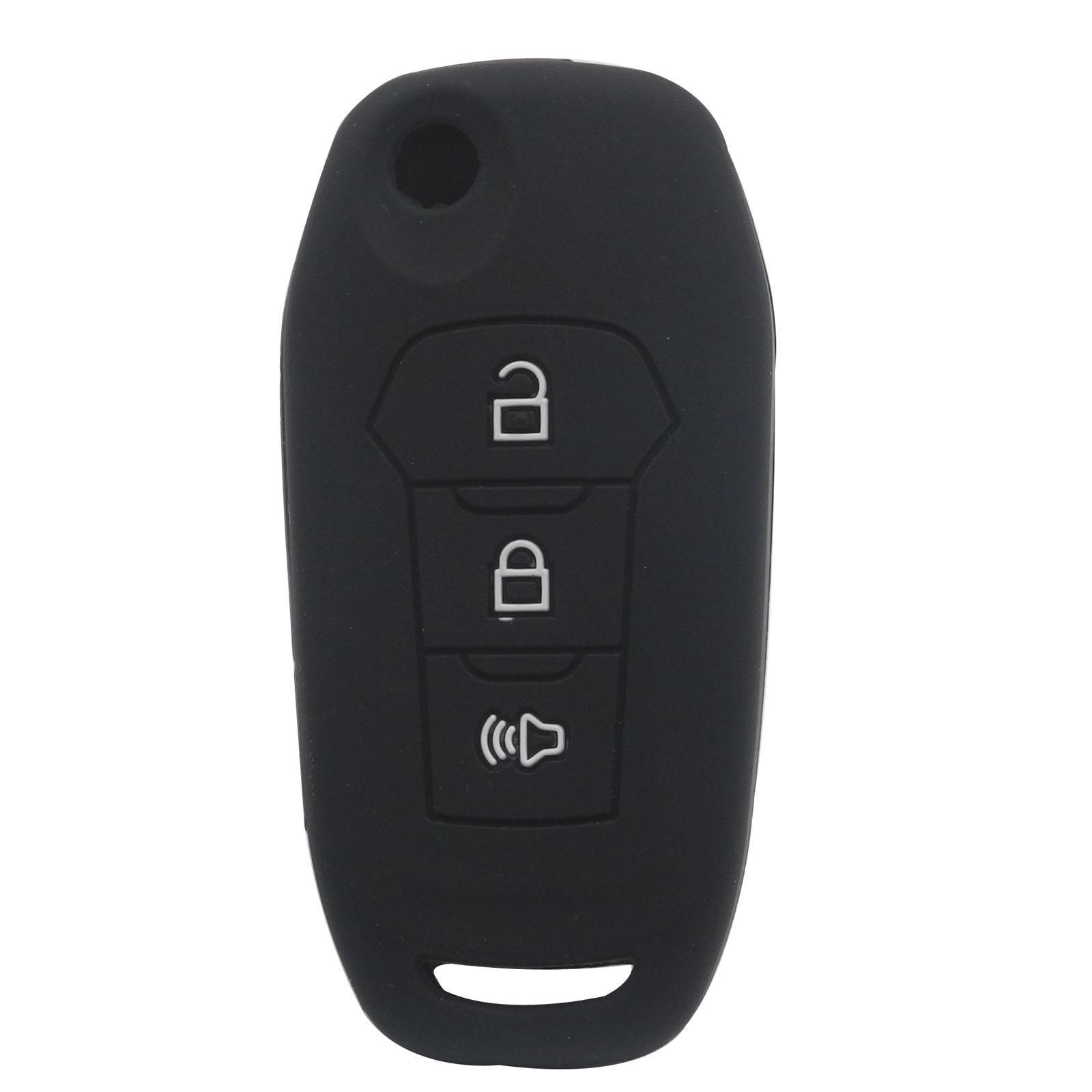 

jingyuqin 3 кнопки силиконовый складной пульт дистанционного управления брелок чехол для Ford F-150 F-250 F-350 Explorer Ranger KA Fiesta Mondeo чёрный