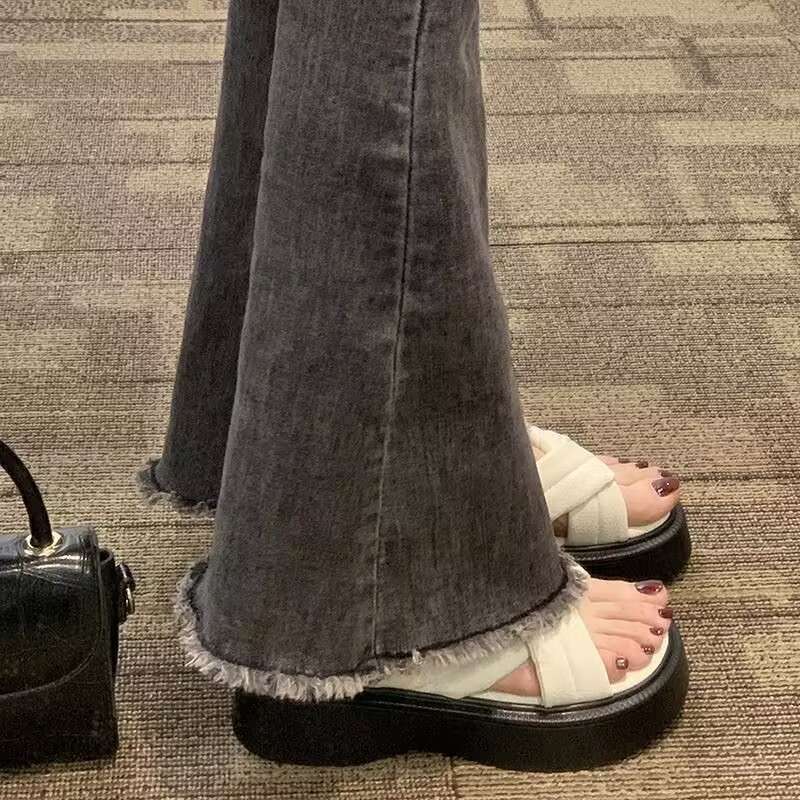 Size 35-43, Large Size Women's Shoes 41 Thick-soled Explosive Fairy Cool Slippers, Casual Soft-soled Beach One-word Drag 42