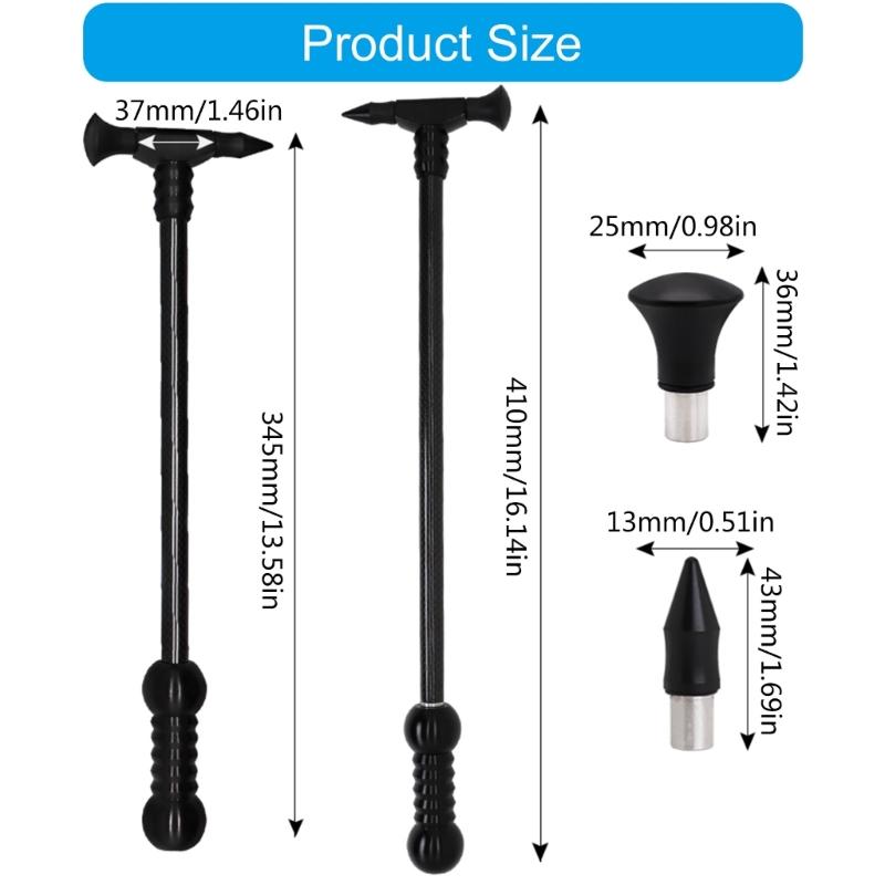 Multiple Shape Head Auto Dent Repair Hammer Set, Magnetic Grip Accessories for Car Body Restoration Various Damage Types