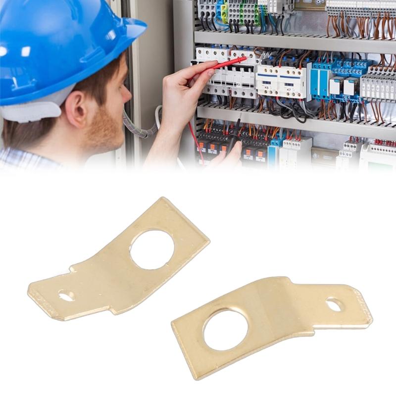 100pcs Brass Solderless Wire Connectors Male Spades Rings Crimps Electrical Supplies Brass Quick Disconnect Adapters Set